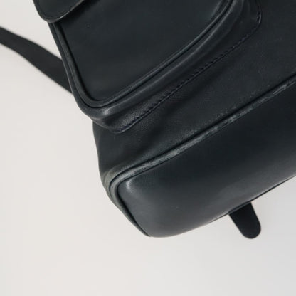 Gucci Vintage Bamboo Backpack Leather, BLACK, LEATHER, Backpack