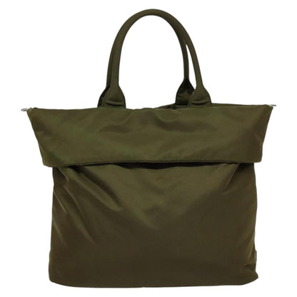 Prada Convertible Double Tote Tessuto, KHAKI, NYLON, Handbag