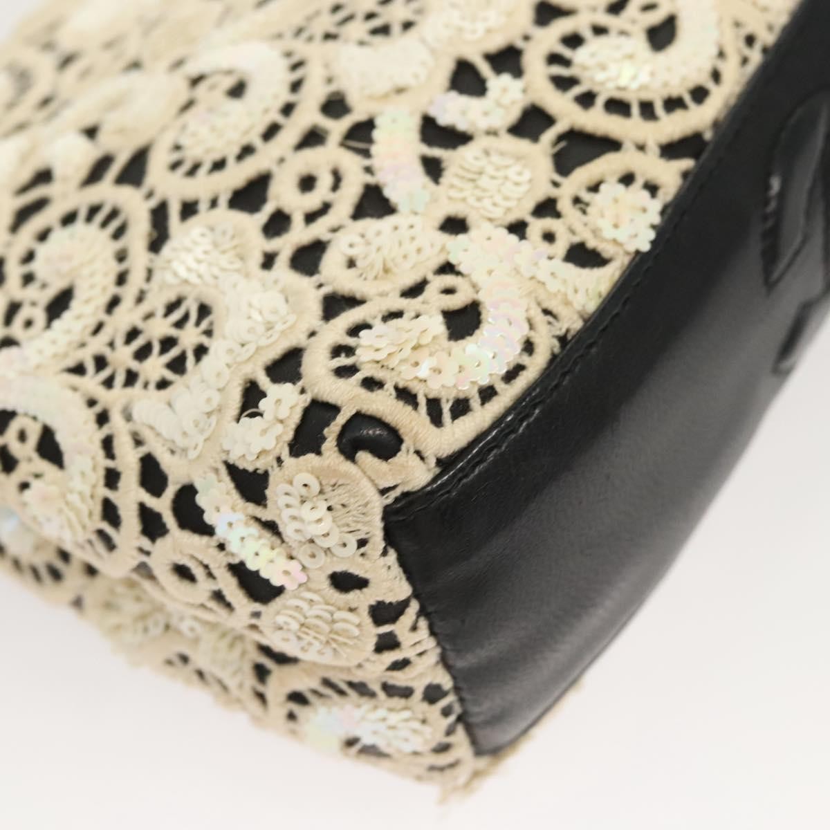 Chanel Floral CC Flap Bag Leather, WHITE, LEATHER, Shoulder bag