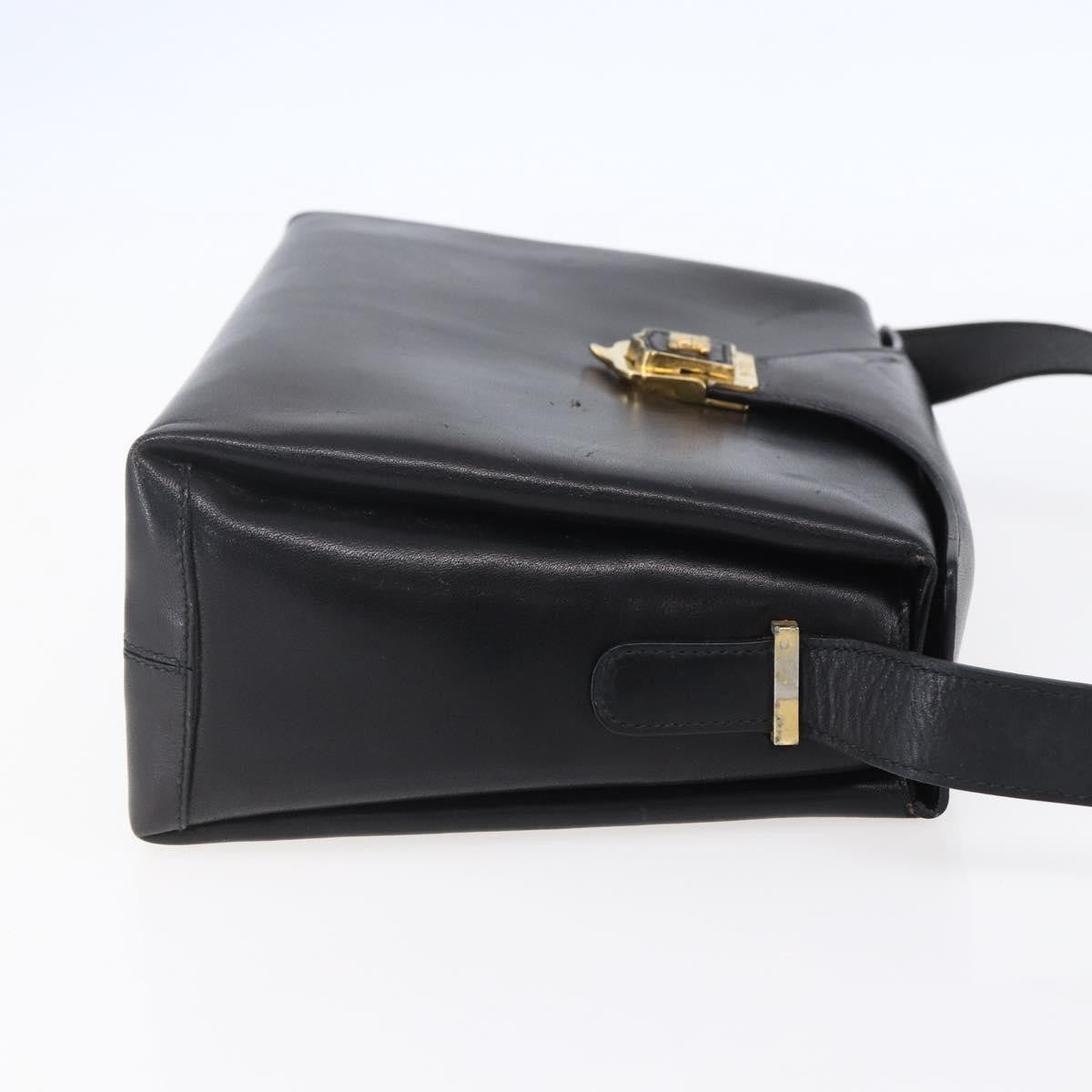 Celine Vintage Shoulder Bag Leather, BLACK, LEATHER, Shoulder bag