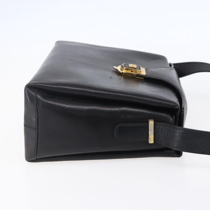 Celine Vintage Shoulder Bag Leather, BLACK, LEATHER, Shoulder bag