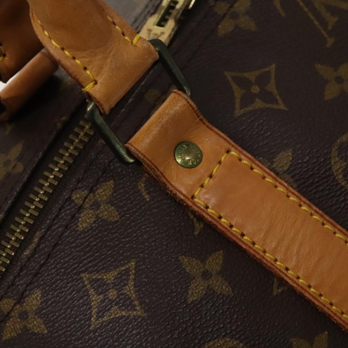 Louis Vuitton Keepall Bag Monogram Canvas, BROWN, CANVAS, Travel bag