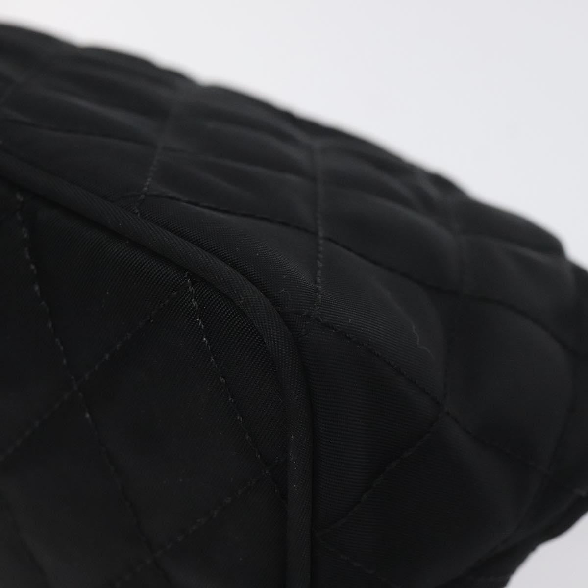 Prada Vintage Pouch Embroidery Nylon, BLACK, NYLON, Clutche & pouche