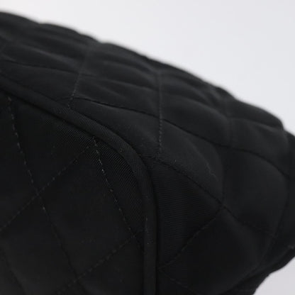 Prada Vintage Pouch Embroidery Nylon, BLACK, NYLON, Clutche & pouche