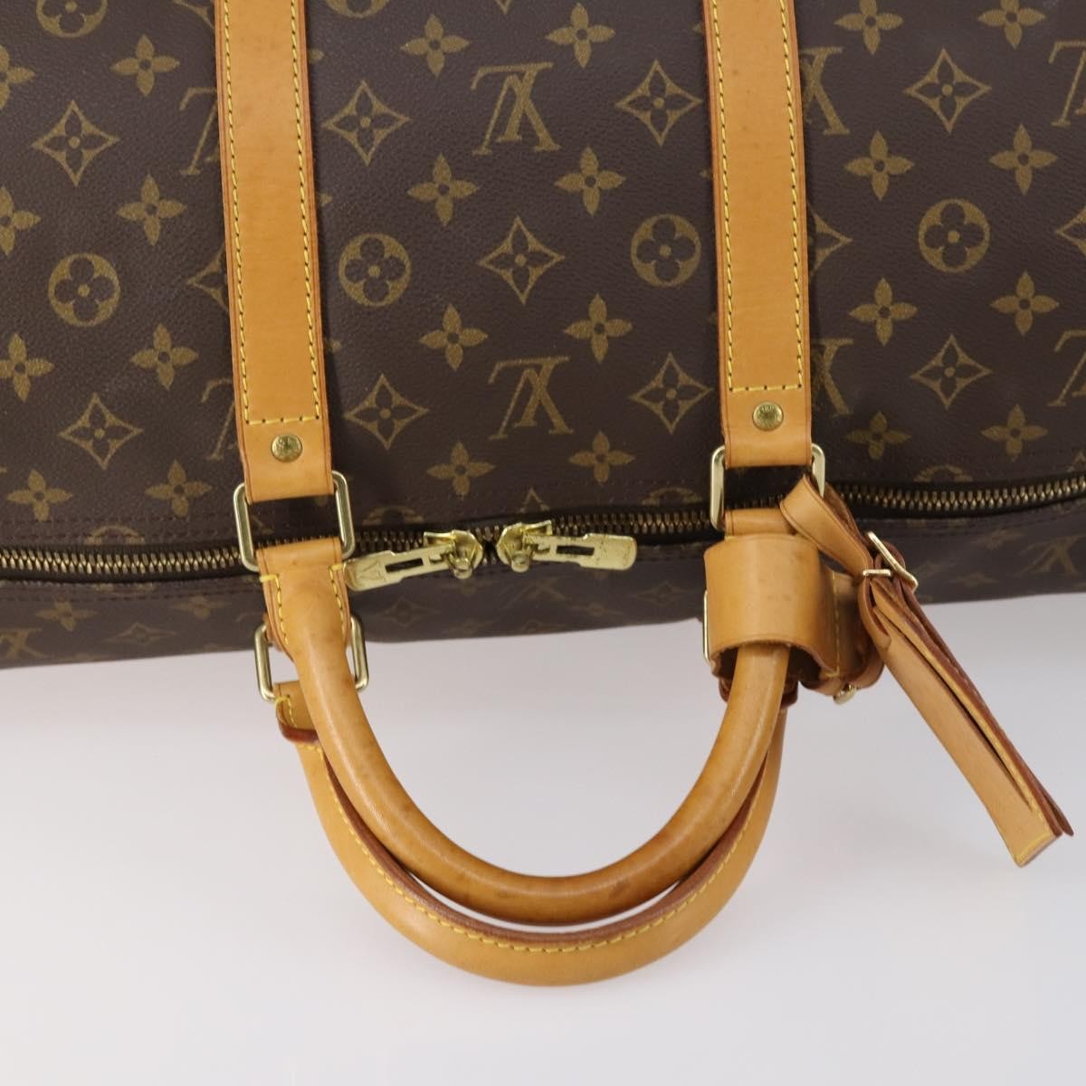 Louis Vuitton Keepall Bag Monogram Canvas, BROWN, CANVAS, Travel bag