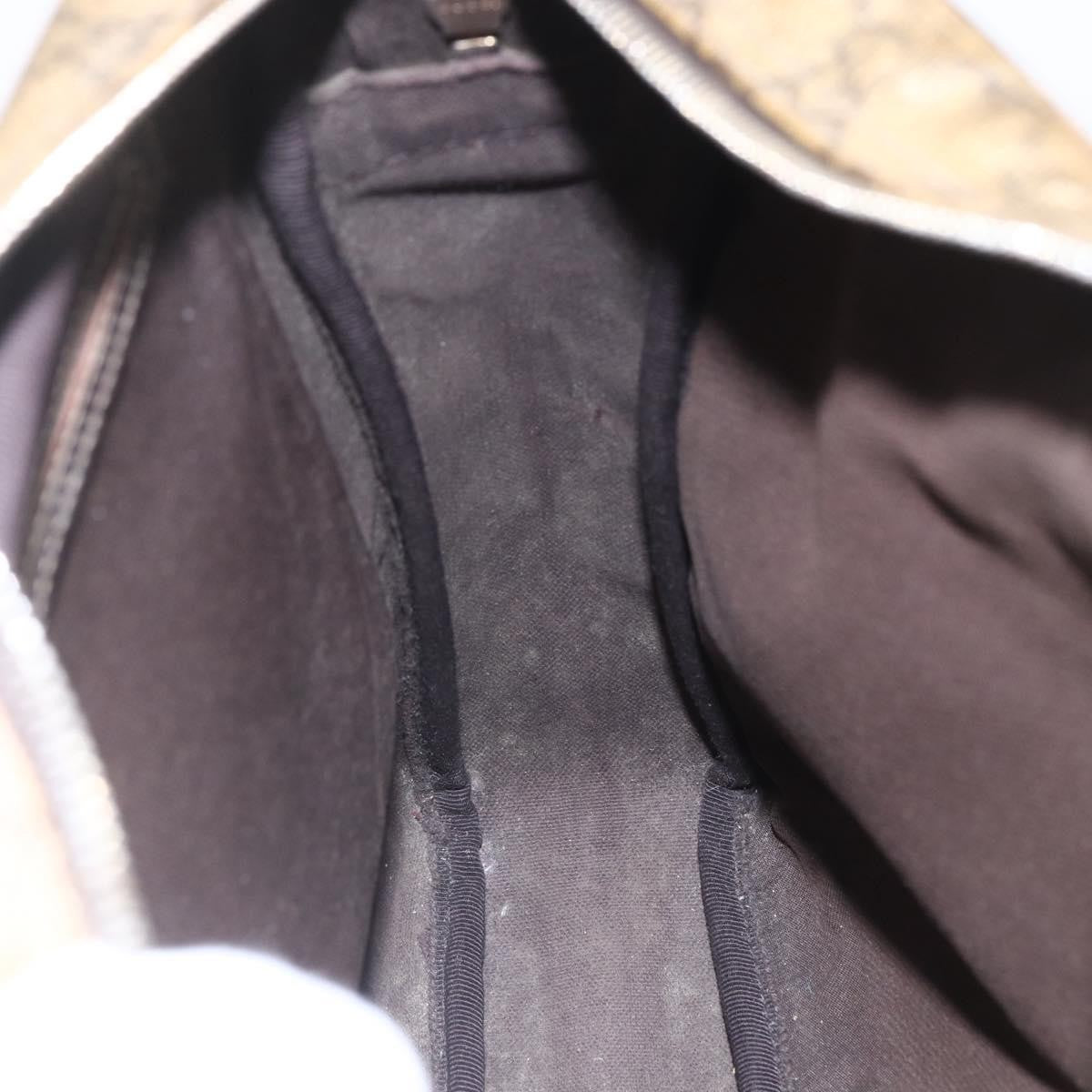 Gucci Front Zip Messenger GG Coated Canvas, BROWN, CANVAS, Shoulder bag