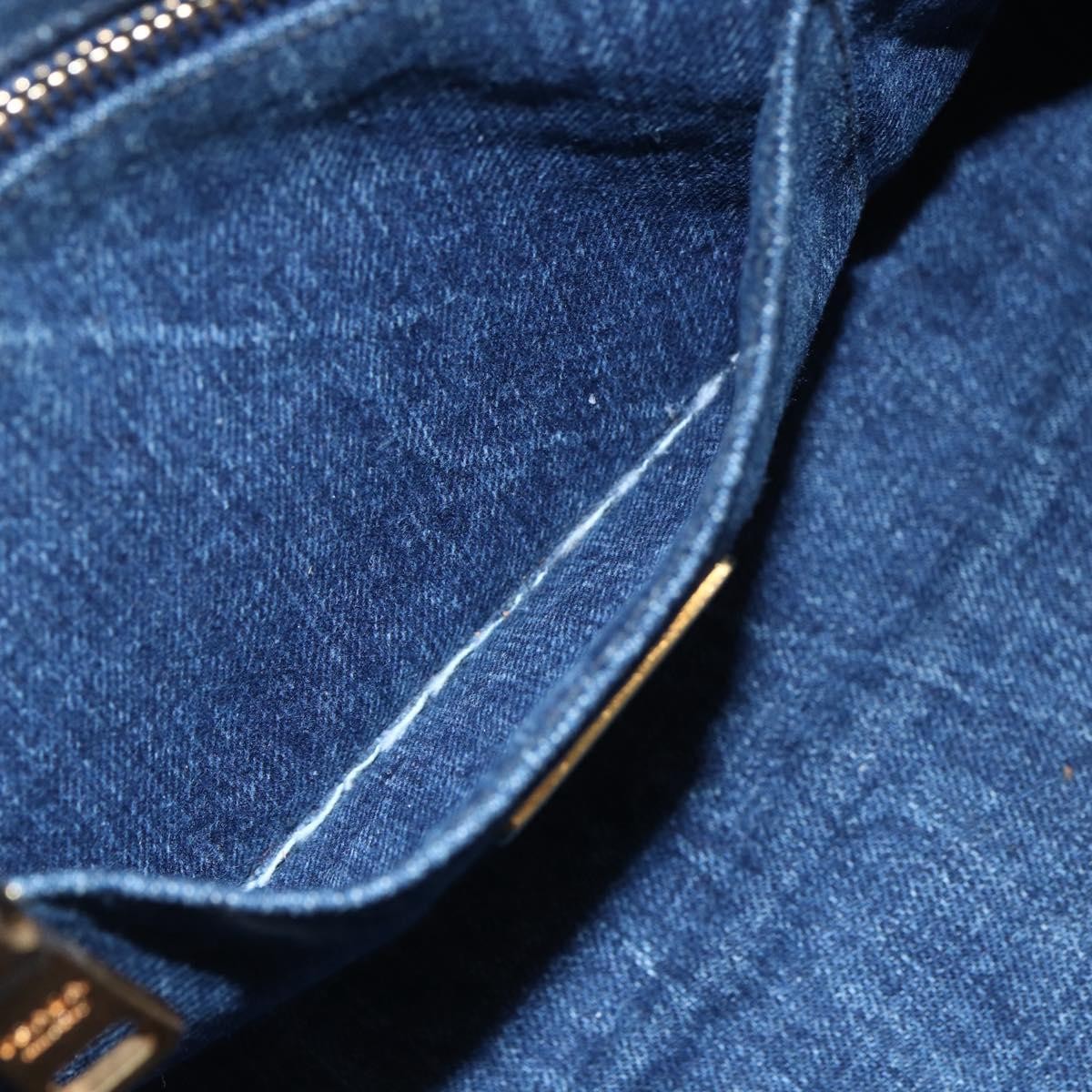 Prada Canapa Open Tote Denim, BLUE, DENIM_JEANS, Tote bag