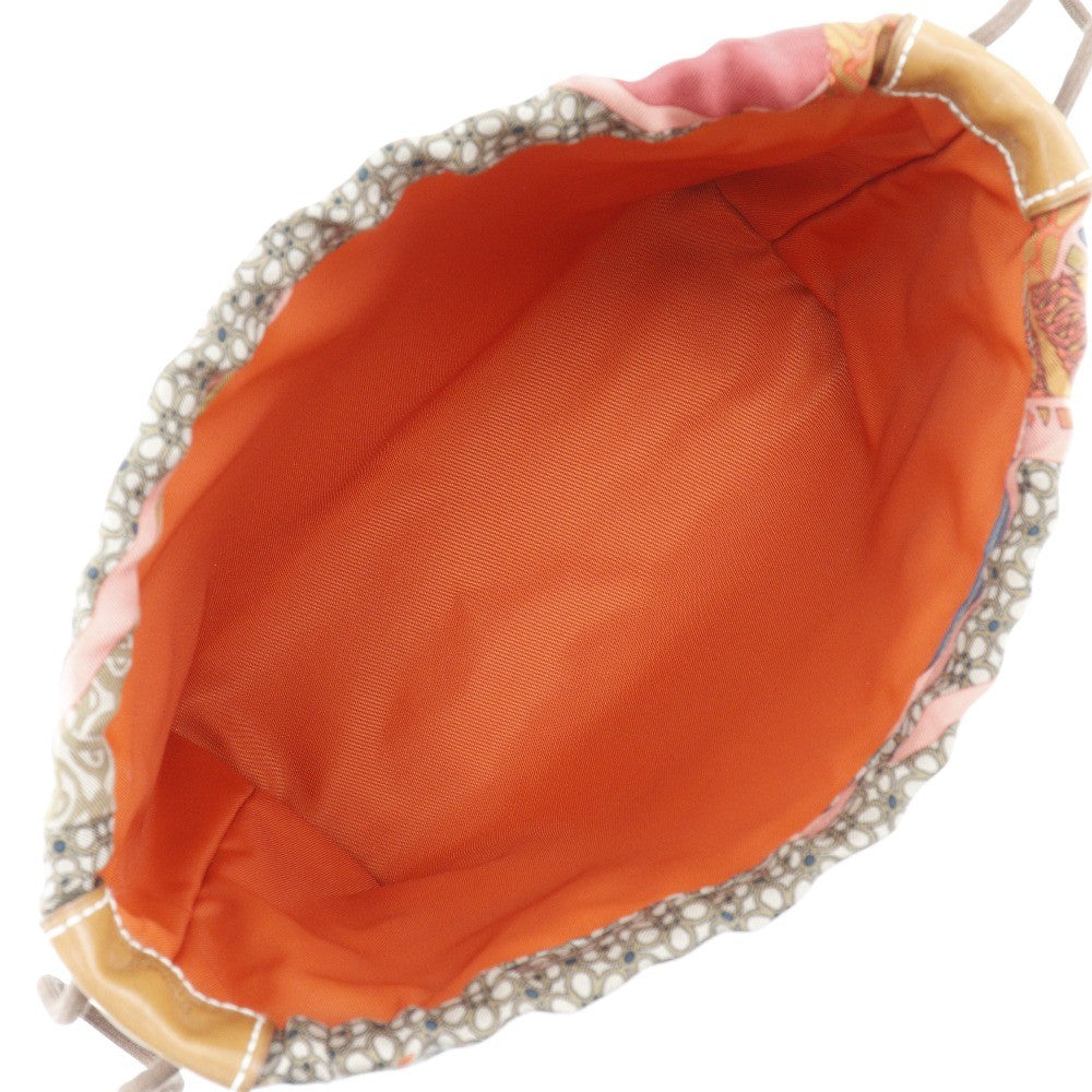 Hermes Fourbi Pouch Silk with Barenia, MULTICOLOUR, SILK, Clutche & pouche