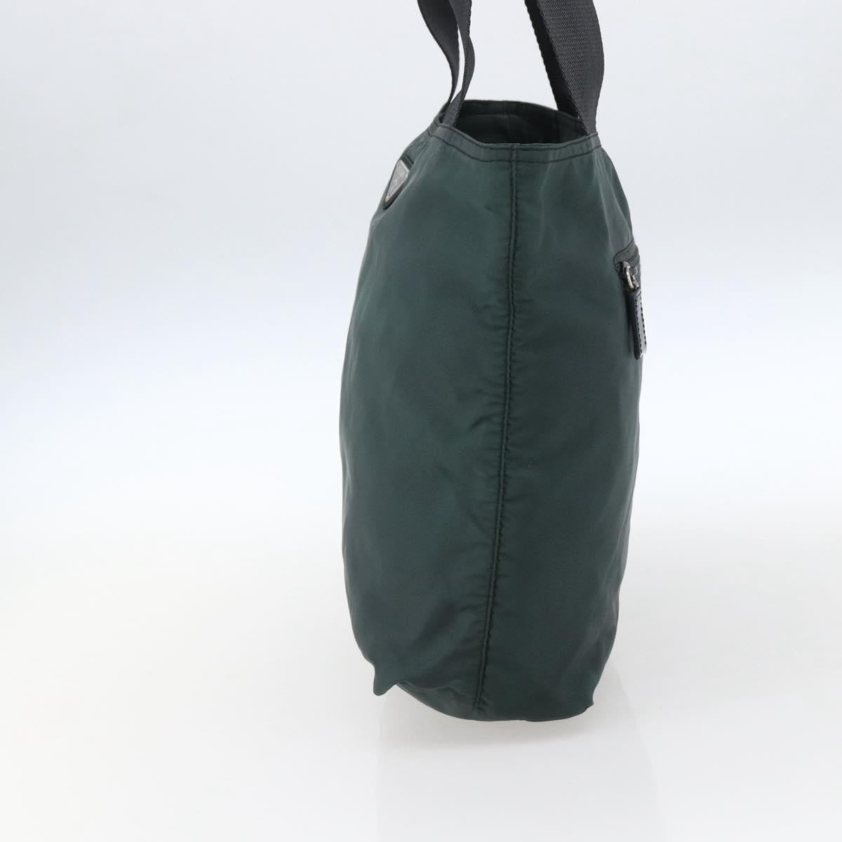 Prada Vintage Zip Tote Tessuto, Green, Nylon, Tote Bag