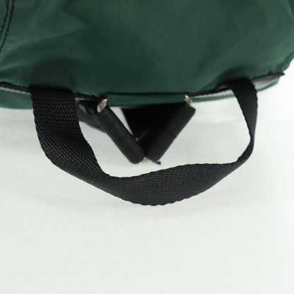 Prada Vela Double Front Pocket Backpack Tessuto with Saffiano Leather, GREEN, NYLON, Backpack