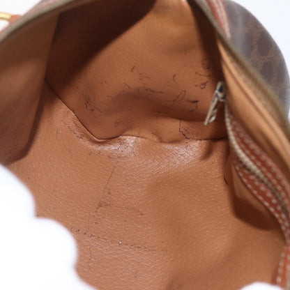 Celine Vintage Macadam Handbag Canvas and Leather, BROWN, CANVAS, Handbag