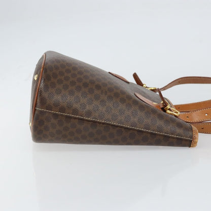 Celine Vintage Macadam Tote bag Canvas, BROWN, PVC, Tote bag