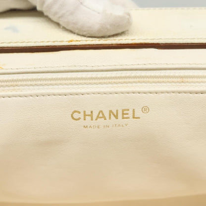 Chanel Vintage Wood Chain CC Tote Leather, RED, LEATHER, Shoulder bag