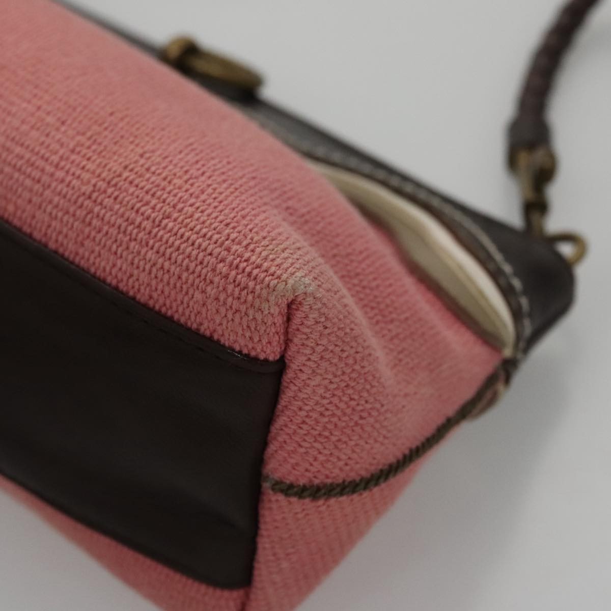 Bottega Veneta Vintage Shoulder Bag Canvas, PINK, CANVAS, Shoulder bag