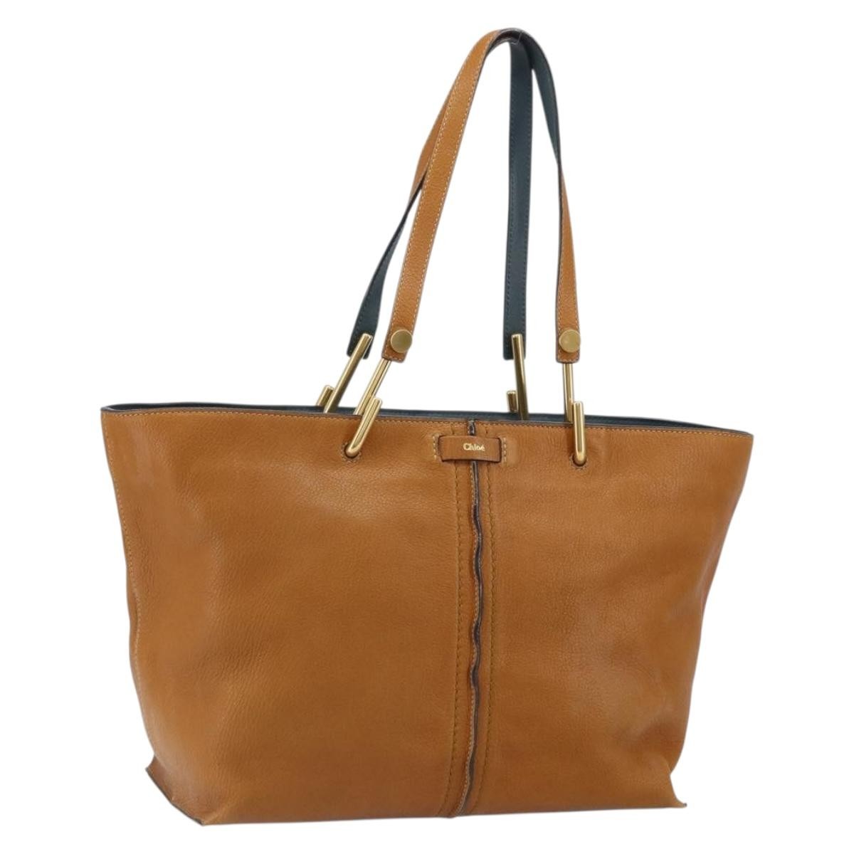 Chloe Keri Tote Leather, BROWN, LEATHER, Tote bag