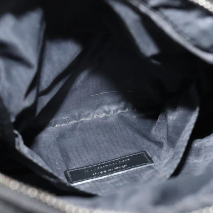 Saint Laurent Front Pocket Crossbody Bag Canvas, BLACK, CANVAS, Shoulder bag