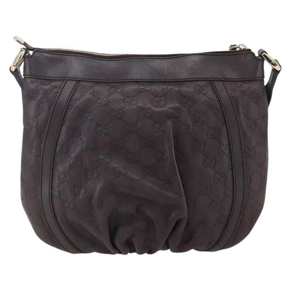 Gucci D Ring Messenger Bag Guccissima Leather, BURGUNDY, LEATHER, Shoulder bag