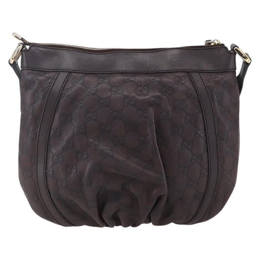 Gucci D Ring Messenger Bag Guccissima Leather, BURGUNDY, LEATHER, Shoulder bag