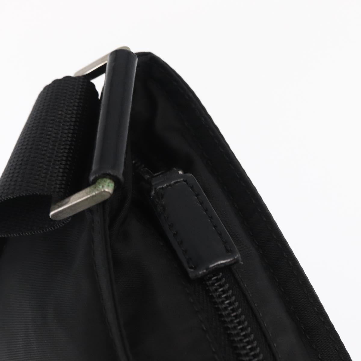 Prada Zip Top Messenger Bag Tessuto, BLACK, NYLON, Shoulder bag