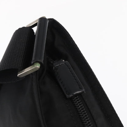 Prada Zip Top Messenger Bag Tessuto, BLACK, NYLON, Shoulder bag