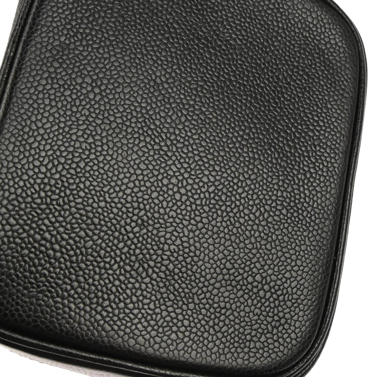 Chanel Vintage Timeless Cosmetic Case Caviar, BLACK, LEATHER, Handbag
