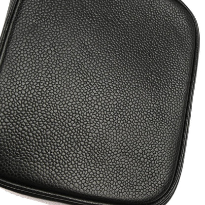Chanel Vintage Timeless Cosmetic Case Caviar, BLACK, LEATHER, Handbag