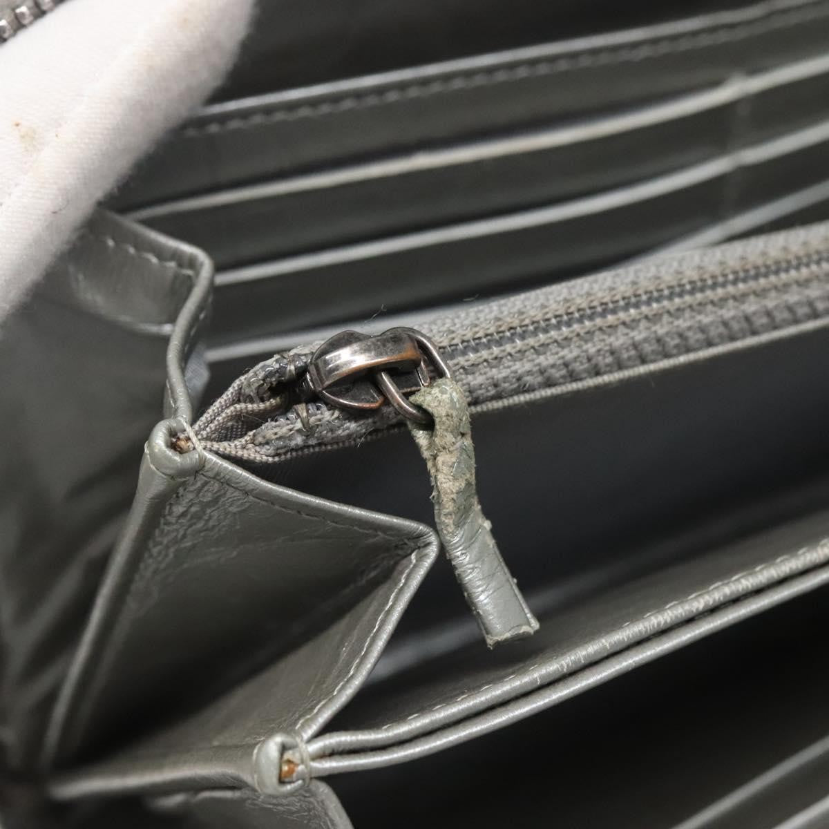 Chanel Boy Zip Jacket Wallet Quilted Calfskin, SILVER, LEATHER, Wallets