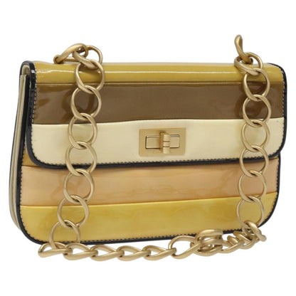Chanel Chain Shoulder Bag Patent leather, GOLD, PATENT_LEATHER, Shoulder bag