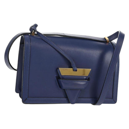 Loewe Barcelona Shoulder Bag Leather, BLUE, LEATHER, Shoulder bag
