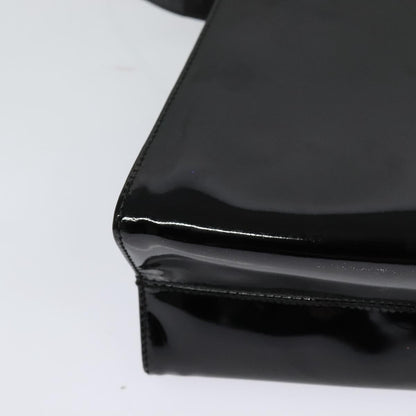 Salvatore Ferragamo Vintage Vara Bow Top Handle Bag Patent Leather, BLACK, PATENT_LEATHER, Handbag