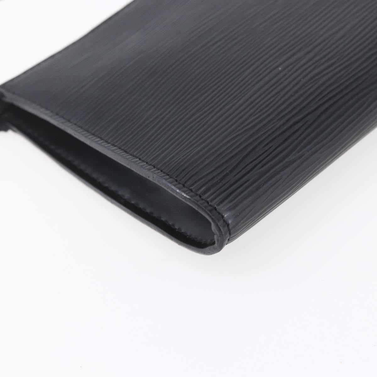 Louis Vuitton Pochette Accessoires Epi Leather, BLACK, LEATHER, Clutche & pouche