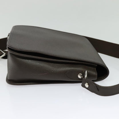 Louis Vuitton Andrei Messenger Bag Taiga Leather, BROWN, LEATHER, Shoulder bag