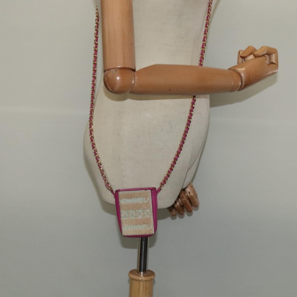 Chanel Chain Cigarette Case Pony Hair and Leather, PINK, LEATHER, Clutche & pouche