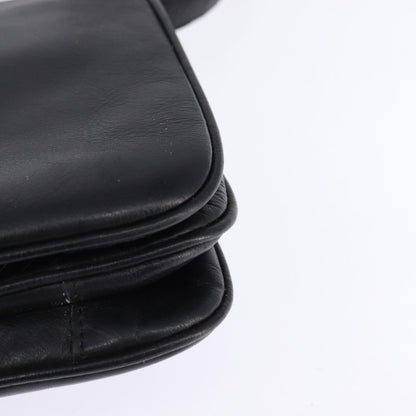 Celine Shoulder Bag Leather, BLACK, LEATHER, Shoulder bag