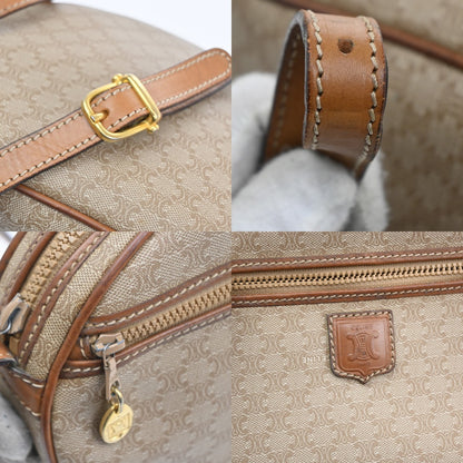 Celine Macadam Shoulder Bag Canvas, BROWN, CANVAS, Shoulder bag