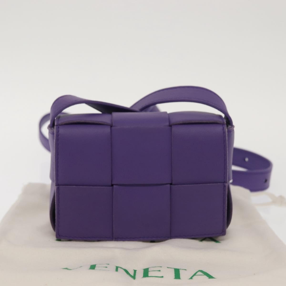 Bottega Veneta Cassette Crossbody Bag Padded Maxi Intrecciato Leather, PURPLE, LEATHER, Crossbody bag