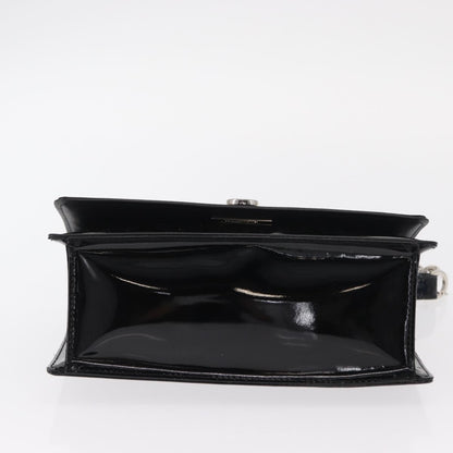 Salvatore Ferragamo Gancini Chain Shoulder bag Patent leather, BLACK, PATENT_LEATHER, Shoulder bag