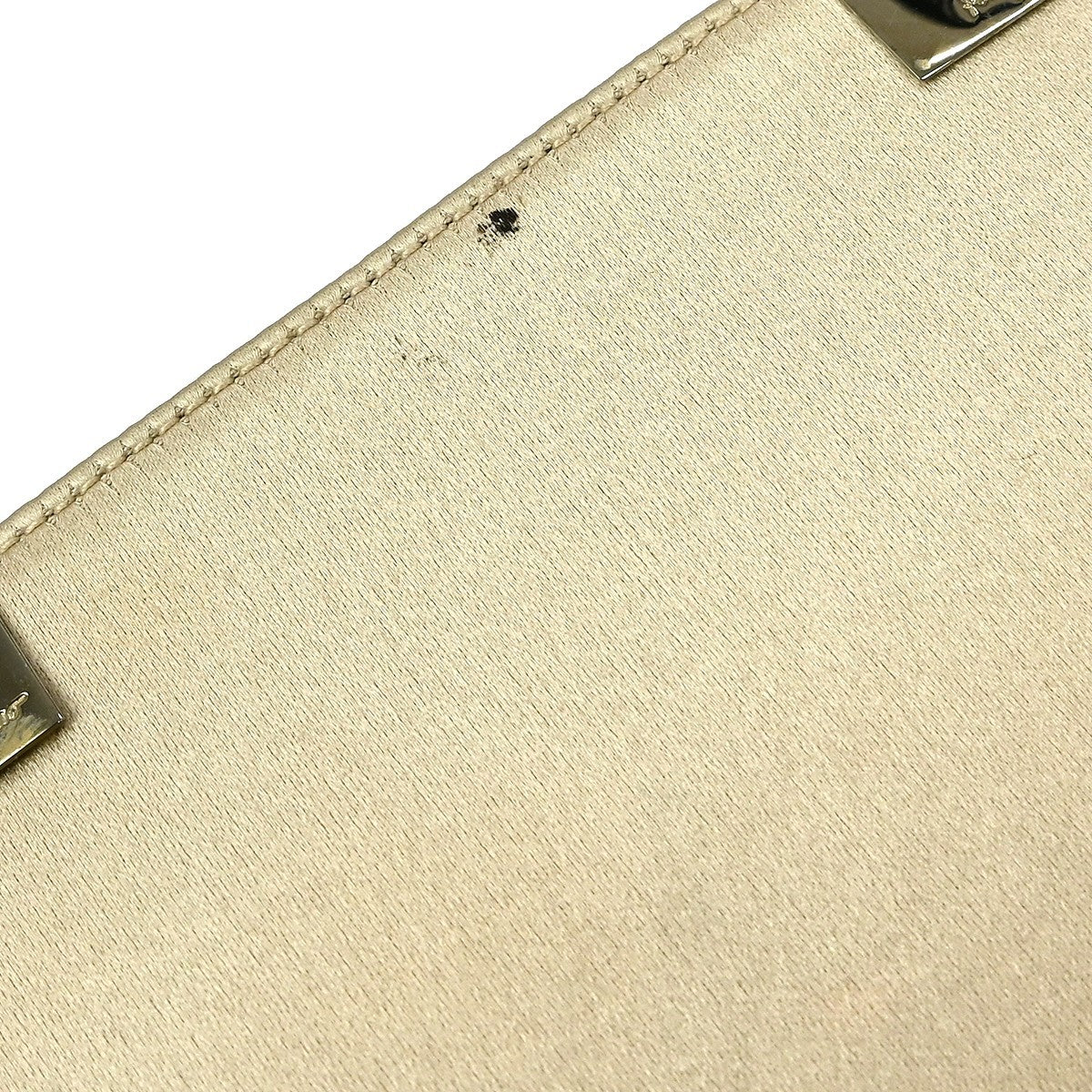 Salvatore Ferragamo Vintage Handbag Satin, BEIGE, SATIN, Handbag