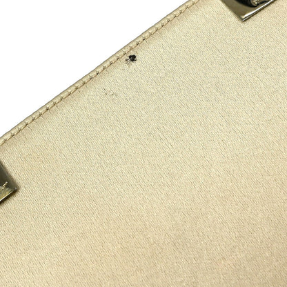 Salvatore Ferragamo Vintage Handbag Satin, BEIGE, SATIN, Handbag