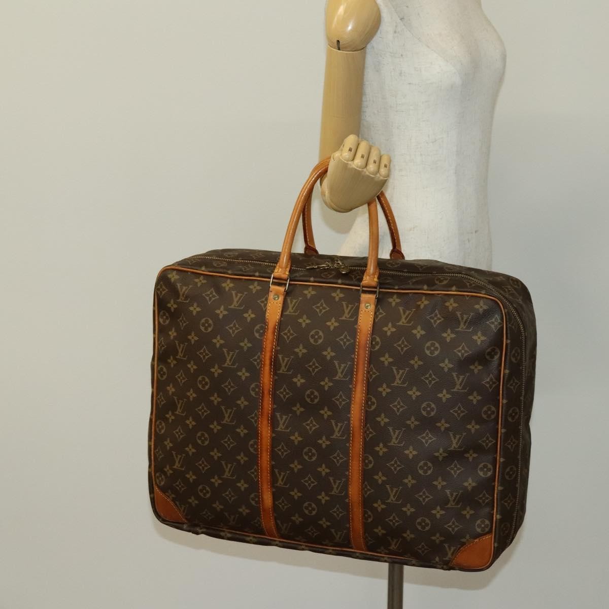 Louis Vuitton Sirius Handbag Monogram Canvas, BROWN, CANVAS, Handbag
