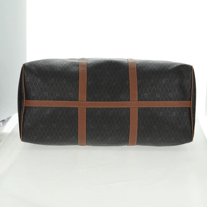 Christian Dior Vintage Honeycomb Boston bag Canvas and Leather, BLACK, CANVAS, Travel bag