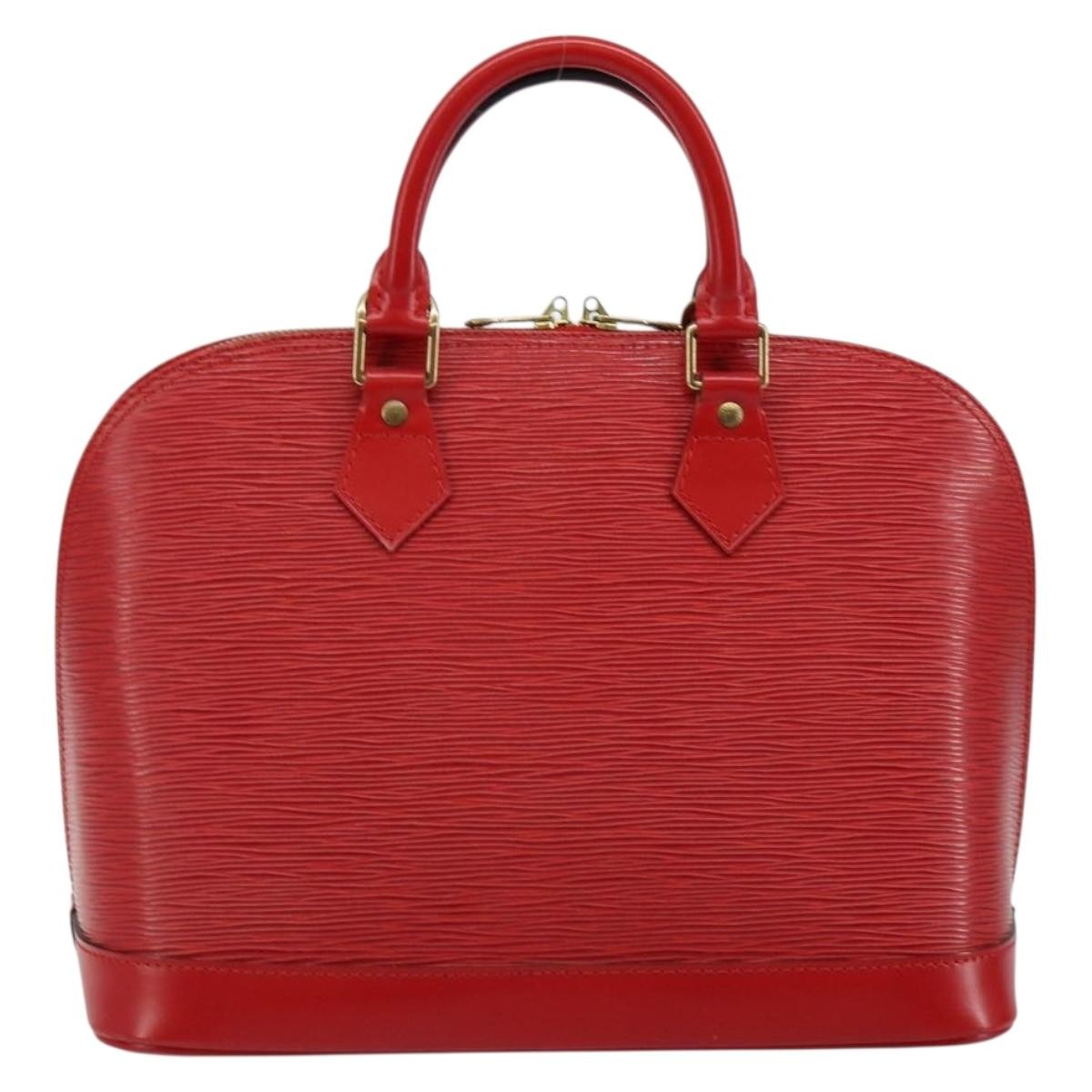 Louis Vuitton Alma Handbag Epi Leather, RED, LEATHER, Handbag