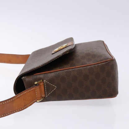 Celine Macadam Shoulder Bag PVC Leather, BROWN, CANVAS, Shoulder bag