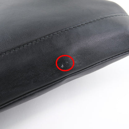 Balenciaga Navy Zip Pouch Leather, BLACK, LEATHER, Clutche & pouche