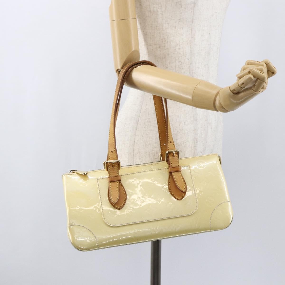 Louis Vuitton Rosewood Avenue Handbag Monogram Vernis, BEIGE, PATENT_LEATHER, Handbag