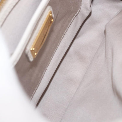 Miu Miu Phenix Convertible Tote Leather, WHITE, LEATHER, Handbag