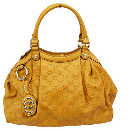Gucci Sukey Tote Guccissima Leather, YELLOW, LEATHER, Tote bag