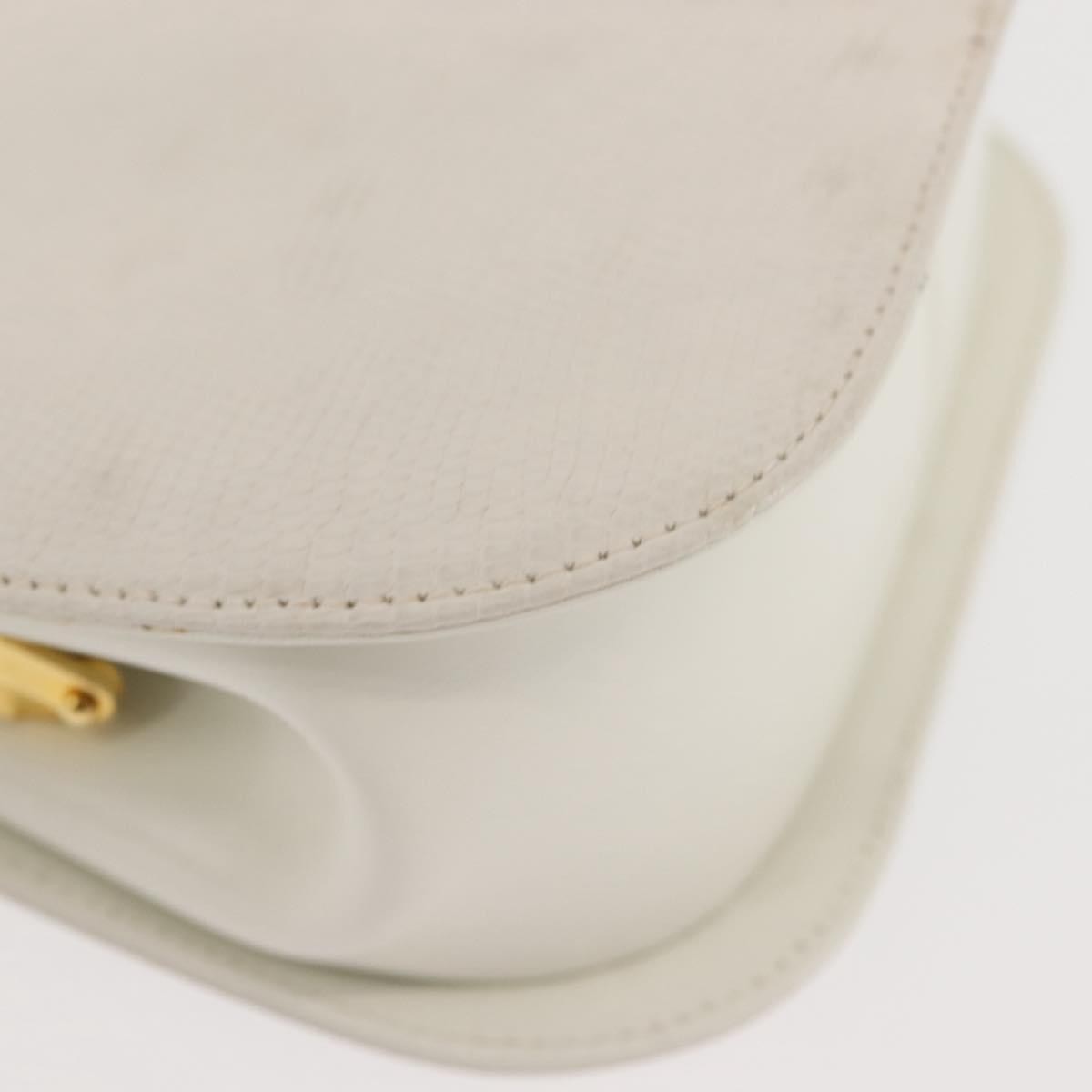 Salvatore Ferragamo Gancini mini handbag Leather, WHITE, LEATHER, Handbag
