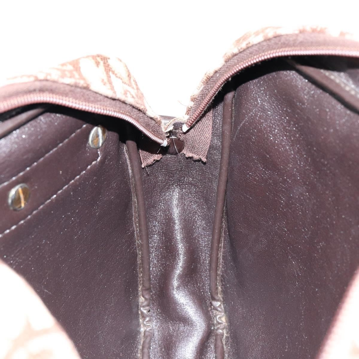 Christian Dior Vintage Trotter Crossbody Bag Diorissimo Coated Canvas, BROWN, CANVAS, Shoulder bag