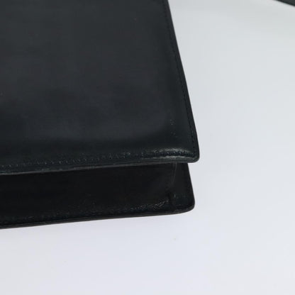 Celine Envelope Shoulder Bag Leather, NAVY, LEATHER, Shoulder bag